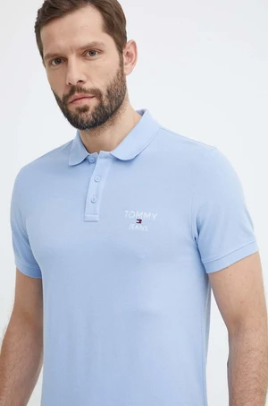 Bavlnené polo tričko Tommy Jeans s nášivkou, DM0DM18927