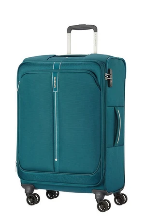 Samsonite Látkový cestovní kufr Popsoda Spinner 66 cm 68/73,5 l - tyrkysová