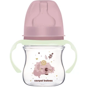 Canpol babies EasyStart Sleepy Koala 120 ml dojčenská fľaša 0 m+ Pink 120 ml