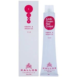 Kallos KJMN Professional Cream Hair Colour Keratin & Argan Oil barva na vlasy s keratinem a arganovým olejem odstín 9.1 Very Light Ash Blond 100 ml