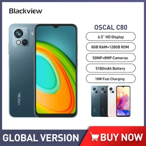 Blackview Oscal C80 8GB+128 GBCell Phone Fast Charging Phone Smartphone Octa Core Android 12 50MP Camera 5180mAh