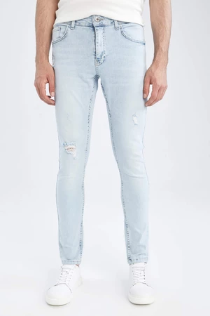 DEFACTO Skinny Comfort Fit Normální Pas Rovné Nohavice Džíny