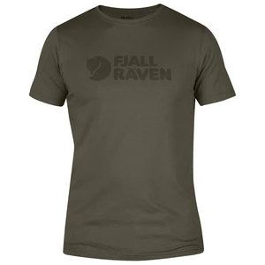 Tričko Fjällräven Logo T-shirt - Dark Olive Velikost: XL