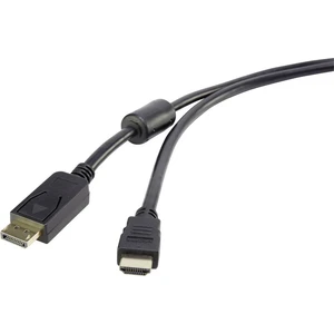 Renkforce DisplayPort / HDMI káblový adaptér #####DisplayPort Stecker, #####HDMI-A Stecker 0.50 m čierna RF-3301450 s fe