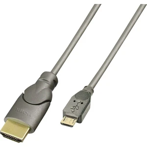 LINDY pre mobilný telefón kábel [1x micro USB 2.0 zástrčka B - 1x HDMI zástrčka] 0.50 m