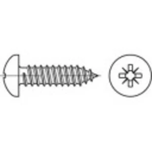 TOOLCRAFT TO-5432742  šošovkové skrutky do plechu  16 mm krížová dražka Philips  ISO 7049  ocel glavanizované zinkom 100