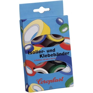 Coroplast 28839 28839 PVC tape set  modrá, žltá, červená, čierna, biela, zelená (d x š) 3 m x 19 mm 6 ks