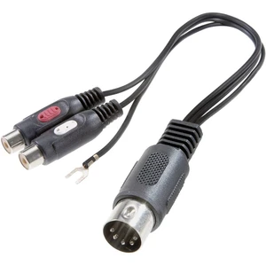 SpeaKa Professional SP-7870284  cinch / konektor DIN audio Y adaptér [1x diódová zástrčka 5-pólová (DIN) - 2x cinch zásu