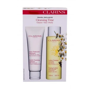 Clarins Cleansing Time Duo Kit darčeková kazeta čistiace mlieko 125 ml + čistiaca voda Toning Lotion 200 ml na zmiešanú pleť; na normálnu pleť