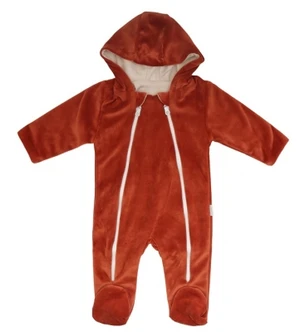 Kojenecký overal VELVET, Baby Fox - hnědý, Mamatti, vel. 68 (3-6m)