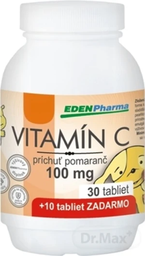 EDENPharma VITAMÍN C 100 mg príchuť pomaranč