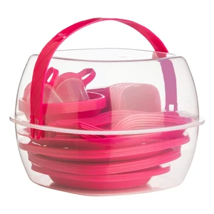 Pikniková sada Premier Housowares Hot Pink, 51 ks