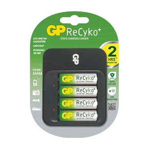 Töltő tölthető elemekhez, GP PB550 + 4x Recyko AA 2100 mAh