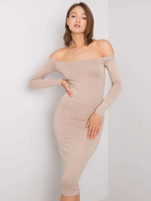 RUE PARIS Beige tight dress