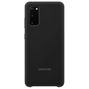 Kryt na mobil Samsung Silicon Cover na Galaxy S20 (EF-PG980TBEGEU) čierny zadný kryt na mobil • pre telefóny Samsung Galaxy S20 • materiál silikón • h