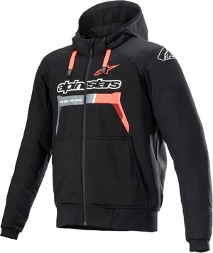 Alpinestars Chrome Ignition Hoodie Black/Red Fluorescent S Geacă textilă