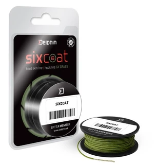 Delphin návazcová šňůra skin line sixcoat grass 25 lb-návin 13 m