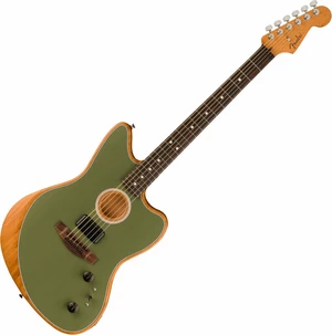 Fender Acoustasonic Player Jazzmaster Antique Olive Elektro-Akustikgitarre