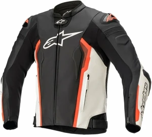 Alpinestars Missile V2 Leather Jacket Black/White/Red Fluorescent 50 Kožená bunda