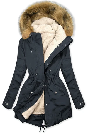 Parka mit Fleecefutter dunkelblau