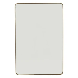 KARE DESIGN Zrkadlo Curve Rectangular Brass 120 × 80 cm