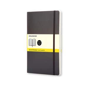 MOLESKINE Zápisník měkký čtverečkovaný černý L (240 stran)