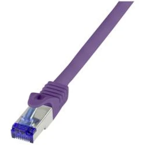 Síťový kabel RJ45 LogiLink C6A049S, CAT 6A, S/FTP, 1.5 m, fialová