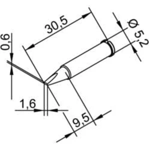 Pájecí hrot Ersa ERSADUR Typ 102 CD LF 16, 1.6 mm