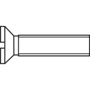 Šrouby se zápustnou hlavou s drážkou TOOLCRAFT, DIN 963, M2 x 20, 100 ks