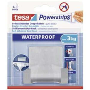 Tesa Powerstrips® Waterproof Duo Hook Metal kov 59710 tesa Množství: 1 ks