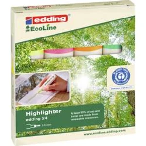 Edding zvýrazňovač textu e-24 EcoLine 4-24-4 žlutá, oranžová, zelená, růžová 2 mm, 5 mm 1 sada