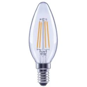 LED žárovka Sygonix SY-4318634 230 V, E14, 4 Wp = 40 W, teplá bílá, A++ (A++ - E), tvar svíčky, vlákno, 1 ks