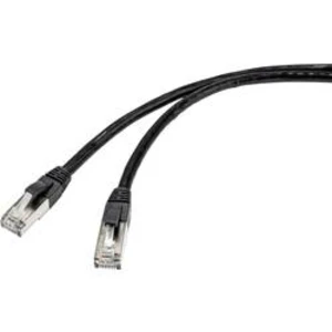 Síťový kabel RJ45 Renkforce RF-4538202, CAT 6A, S/FTP, 20.00 m, černá