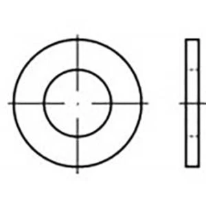 Podložka plochá TOOLCRAFT TO-6853857, vnitřní Ø: 5.3 mm, Ušlechtilá ocel V2A , 100 ks