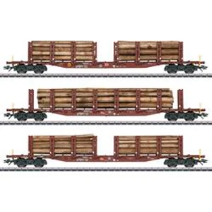 Märklin 047146 Klanicový vagon pro přepravu dřeva DB AG, sada 3 ks