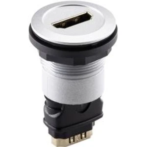 HDMI zásuvka/zásuvka Schlegel RRJ_HDMI_STB, adaptér vestavný, IP65, stříbrná