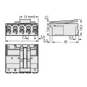 Konektor do DPS WAGO 2092-3525/002-000, 37.20 mm, pólů 5, rozteč 7.50 mm, 50 ks