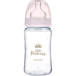 Canpol babies Royal Baby kojenecká láhev 3m+ Pink 240 ml