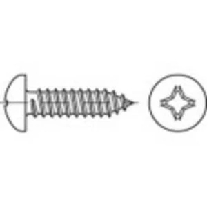 Čočkové šrouby do plechu TOOLCRAFT 1068165, N/A, 38 mm, nerezová ocel, 1000 ks