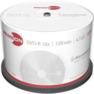 DVD-R 4.7 GB Primeon 2761204, stříbrný matný povrch, 50 ks, vřeteno