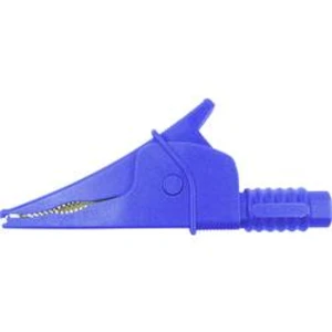 Bezpečnostní krokosvorka Cliff Croc Clip FCR79900L, konektor 4 mm, CAT III 1000 V, modrá