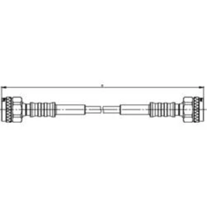 Telegärtner L00010A1595 měřicí kabel [N zástrčka - N zástrčka] modrá, 1.00 m