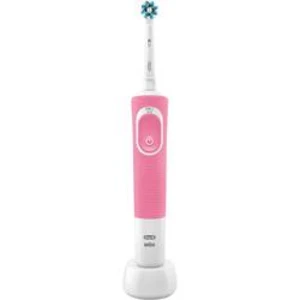 Elektrický kartáček na zuby Oral-B Vitality 100 CrossAction pink BOX, růžová, bílá