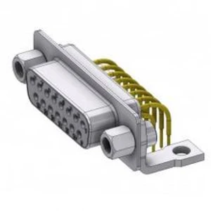 D-SUB zásuvka Deltron Connectors 90 °, pólů 15, pájené, piny, 1 ks