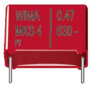 Fóliový kondenzátor MKS Wima MKS 4 0,33uF 10% 63V RM10 radiální, 0.33 µF, 63 V/DC,10 %, 10 mm, (d x š x v) 13 x 4 x 9 mm, 1 ks