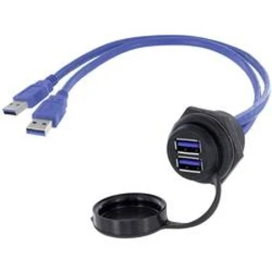 2x USB 3.0 zásuvka A vestavná zásuvka encitech 1310-1036-05 M30, 1 ks