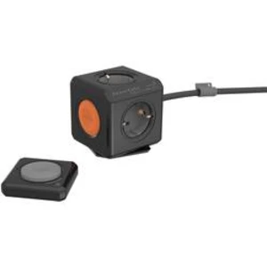 Stolní kostka se zásuvkami Segula Powercube Extended Remote Set 50429, 1.50 m, černá, oranžová