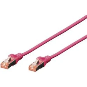 Síťový kabel RJ45 Digitus DK-1644-010/MG, CAT 6, S/FTP, 1.00 m, purpurová