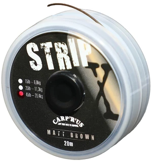 Carp´r´us potahovaná šňůrka carp´r´us - strip-x 20 m brown-nosnost 15 lb 6,8 kg