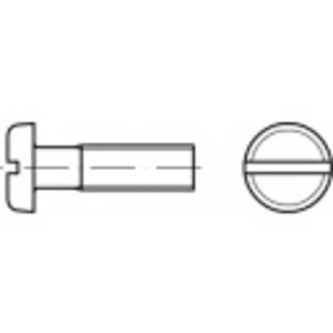 Skrutky s plochou hlavou TOOLCRAFT, DIN 85, M8, 30 mm, 100 ks